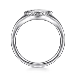 Discount Gabriel & Co. 925 Sterling Silver Diamond Bujukan Moon Signet Ring
