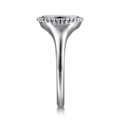 Discount Gabriel & Co. 925 Sterling Silver Diamond Bujukan Moon Signet Ring