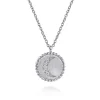 New Gabriel & Co. 925 Sterling Silver Diamond Bujukan Moon Medallion Pendant Necklace