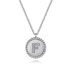 Discount Gabriel & Co. 925 Sterling Silver Diamond Bujukan Initial F Necklace