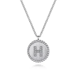 Gabriel & Co. 925 Sterling Silver Diamond Bujukan Initial H Necklace