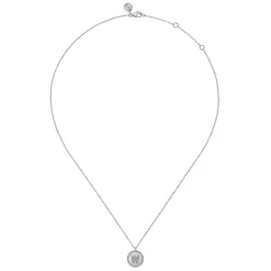 New Gabriel & Co. 925 Sterling Silver Diamond Bujukan Initial W Necklace