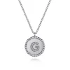 New Gabriel & Co. 925 Sterling Silver Diamond Bujukan Initial G Necklace