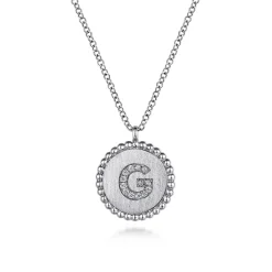 New Gabriel & Co. 925 Sterling Silver Diamond Bujukan Initial G Necklace