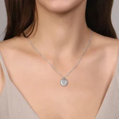 Sale Gabriel & Co. 925 Sterling Silver Diamond Bujukan Initial C Necklace