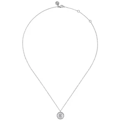 Clearance Gabriel & Co. 925 Sterling Silver Diamond Bujukan Initial E Necklace