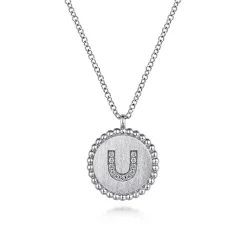 Discount Gabriel & Co. 925 Sterling Silver Diamond Bujukan Initial U Necklace