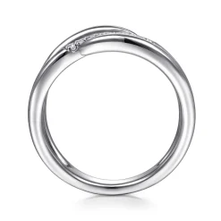 Best Gabriel & Co. 925 Sterling Silver Diamond Bypass Wrap Ring