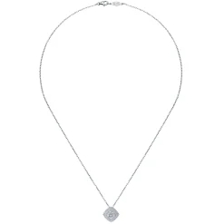 Clearance Gabriel & Co. 925 Sterling Silver Diamond Cluster Pendant Necklace