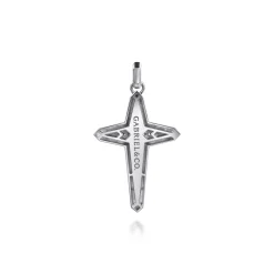 New Gabriel & Co. 925 Sterling Silver Diamond Cross Pendant
