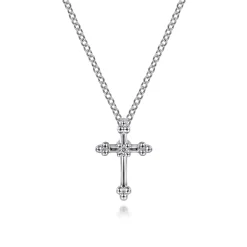 Gabriel & Co. 925 Sterling Silver Diamond Cross Pendant Necklace