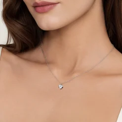 Outlet Gabriel & Co. 925 Sterling Silver Diamond Cut Heart Pendant Necklace