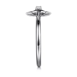 Best Gabriel & Co. 925 Sterling Silver Diamond Starburst Ring