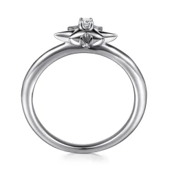Best Gabriel & Co. 925 Sterling Silver Diamond Starburst Ring