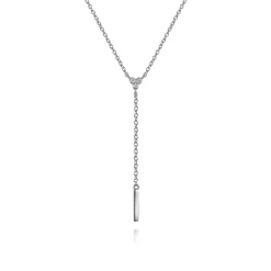 Discount Gabriel & Co. 925 Sterling Silver Diamond Y Necklace