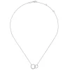 Discount Gabriel & Co. 925 Sterling Silver Double Circle Necklace-Bujukan