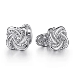 Gabriel & Co. 925 Sterling Silver Double Love Knot Cufflinks