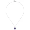 Hot Gabriel & Co. 925 Sterling Silver Faceted Amethyst Teardrop Bujukan Necklace