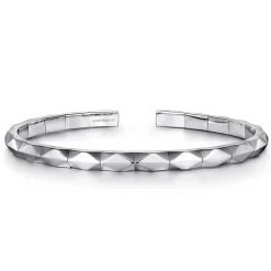 Outlet Gabriel & Co. 925 Sterling Silver Faceted Open Cuff Bracelet