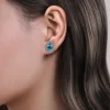 Hot Gabriel & Co. 925 Sterling Silver Faceted Swiss Blue Topaz Pear Shape Bujukan Stud Earrings