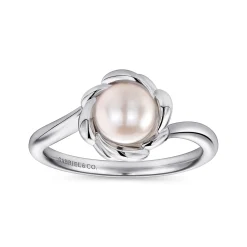 Online Gabriel & Co. 925 Sterling Silver Floral Cultured Pearl Ring