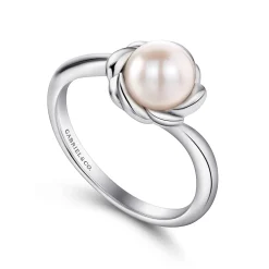 Online Gabriel & Co. 925 Sterling Silver Floral Cultured Pearl Ring