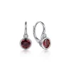 Best Gabriel & Co. 925 Sterling Silver Garnet and Diamond Leverback Earrings