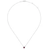 Best Gabriel & Co. 925 Sterling Silver Garnet and Diamond Pendant Necklace
