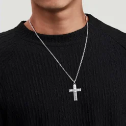 Best Gabriel & Co. 925 Sterling Silver Geometric Cross Pendant