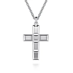 Best Gabriel & Co. 925 Sterling Silver Geometric Cross Pendant