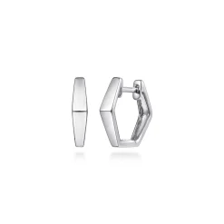 Clearance Gabriel & Co. 925 Sterling Silver Geometric Huggie Earrings