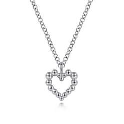 Sale Gabriel & Co. 925 Sterling Silver Heart Beaded Necklace