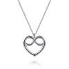 Online Gabriel & Co. 925 Sterling Silver Heart Love Knot Pendant Necklace