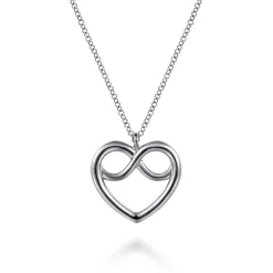 Online Gabriel & Co. 925 Sterling Silver Heart Love Knot Pendant Necklace