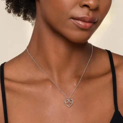 Online Gabriel & Co. 925 Sterling Silver Heart Love Knot Pendant Necklace