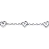 Discount Gabriel & Co. 925 Sterling Silver Heart Station Chain Bracelet