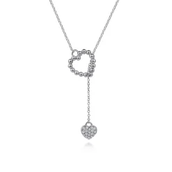 Online Gabriel & Co. 925 Sterling Silver Hearts Y Knot Necklace