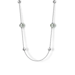 Best Gabriel & Co. 925 Sterling Silver 24 inch Bezel Green Amethyst and Round Hollow Silver Disk Station Necklace