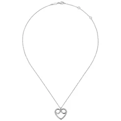New Gabriel & Co. 925 Sterling Silver Infinity Heart Pendant Necklace