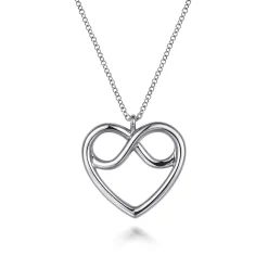 New Gabriel & Co. 925 Sterling Silver Infinity Heart Pendant Necklace
