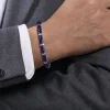 Gabriel & Co. Sterling Silver Lapis and Turquoise Cylinder Beaded Bracelet