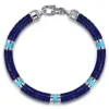 Online Gabriel & Co. 925 Sterling Silver Lapis and Turquoise Cylinder Beaded Bracelet