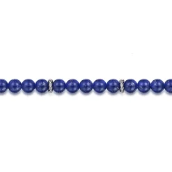 Discount Gabriel & Co. 925 Sterling Silver Lapis Beaded Bracelet 6mm