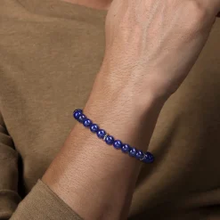 Discount Gabriel & Co. 925 Sterling Silver Lapis Beaded Bracelet 6mm