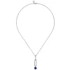 Discount Gabriel & Co. 925 Sterling Silver Lapis Bujukan Drop Necklace