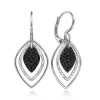 Best Gabriel & Co. Sterling Silver Layered Black Spinel Cluster Earrings