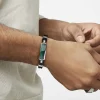 Outlet Gabriel & Co. 925 Sterling Silver Leather with Malachite ID Bracelet
