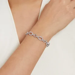 New Gabriel & Co. 925 Sterling Silver Link Chain Bracelet-Bujukan