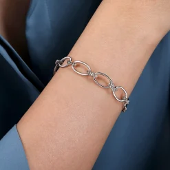 Discount Gabriel & Co. 925 Sterling Silver Link Chain Bracelet-Bujukan