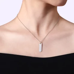 Outlet Gabriel & Co. 925 Sterling Silver Long Rectangular Pendant Necklace